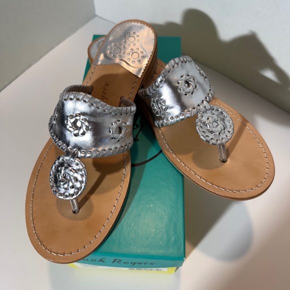 Jacks Wide Width Leather Flat Sandal - Picture 1 of 7